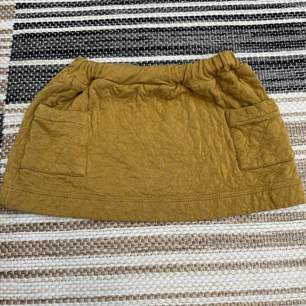 Kate Quinn Bamboo Skirt Viscose Pull On Quilted Pockets Brown Size 12-18 Months